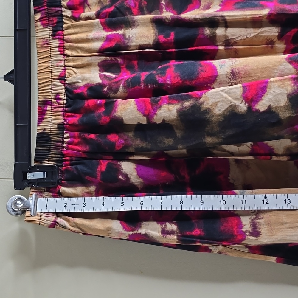 DKNY Women's Leaf Print A-Line Skirt  Large - Picture 12 of 16